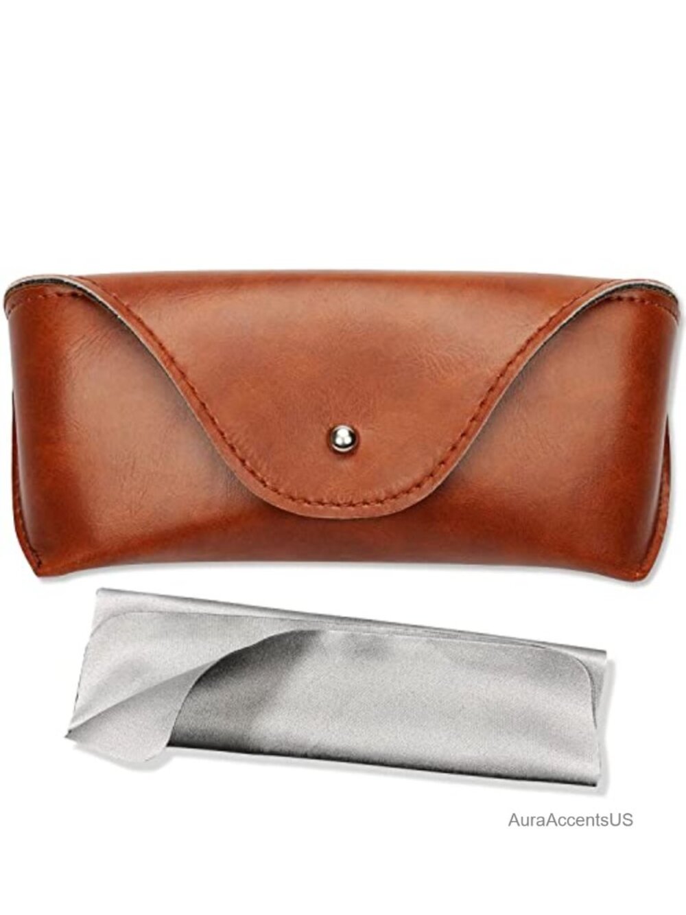 Semihard PU Leather Eyeglass Case Portable Sunglasses Pouch Slim